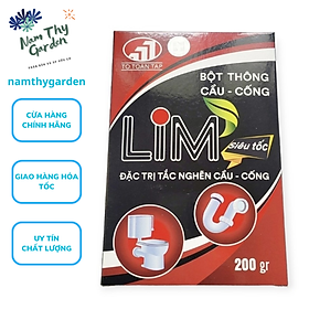 Bột Thông Cống Siêu Tốc Lim (200g) - Chất Thông Cống Thông Bồn Cầu Bột Thông Cống Cực Mạnh Bột Thông Tắc Bồn Cầu