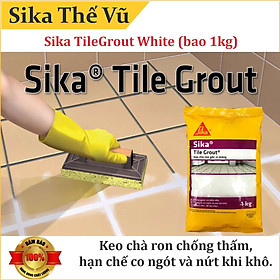 Mua Keo chà ron chống thấm  chống bám bẩn - Sika TileGrout White (bao 1kg)