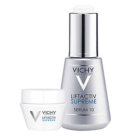 Bộ Dưỡng Chất (Serum) Dưỡng Da Giúp Ngăn Ngừa 10 Dấu Hiệu Lão Hóa & Làm Săn Chắc Làn Da Vichy Liftactiv Supreme Serum (30ml) Tặng Kem Dưỡng Chống Nhăn Và Làm Săn Chắc Da Liftactiv