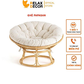 Mua Ghế Papasan Mây Tự Nhiên 100% Đường Kính 100cm Ngồi Đọc Sách Thư Giãn Hàng Chính Hãng Bảo Hành 12 Tháng