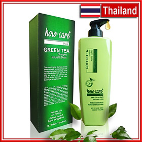 Dầu gội Kích Thích Mọc Tóc - Sạch Gàu Hết Ngứa - Phục Hồi Tóc Hư Tổn Nặng - Giữ Màu Tóc Nhuộm - Trà Xanh Howcare Thái Lan 500ml