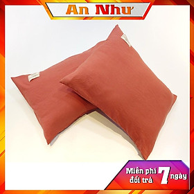 Mua Vỏ gối nằm 45x65 vỏ gối  bao gối cotton đũi An Như Bedding