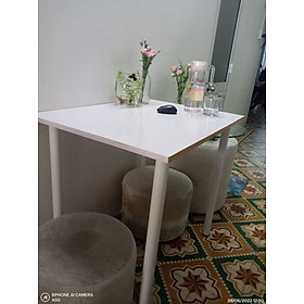Mua 4 chân bàn sắt trắng   cao 72cm .phù hợp cho mọi loại bàn gỗ   đi kèm 16 ốc vít