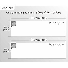 Mua 2m / 4m / 6m / 8m / 10m Decal Dán Kính Mờ 3D Lập Thể