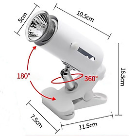 Đèn và kẹp đèn sưởi cho rùa và bò sát - đèn UVA UVB cho thú cưng