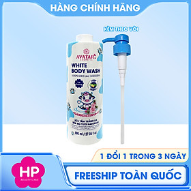Sữa Tắm Trắng Sáng Da Sữa Bò Tươi Avatar White Body Wash 800 mL (2 loại)