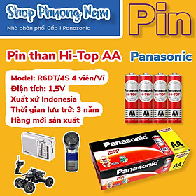 10 vỉ pin tiểu AA Hi-Top Panasonic R6DT/4S(Hàng chính hãng)
