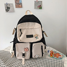 BALO TÚI CẶP XÁCH ULZZANG PHỐI MÀU DÀNH CHO HỌC SINH SINH VIÊN NỮ PHONG CÁCH HÀN QUỐC XLBYR295