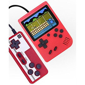 Trò chơi mới 400 trò chơi 800 bit 3,0 inch LCD Trò chơi nâng cao người chơi Boy Mini Portable Video Console Handheld Color: Red With GamePad