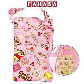 Túi Mini Cầm Tay Crayon Shin-Chan - Deli LB651 - Màu Hồng