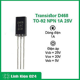 Sản Phẩm Transistor D468 TO-92 NPN 1A 25V Chất Lượng Cao
