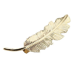 Vintage Bronze Bohemia Leaf Feather Shape Hair Pin Clip Alligator Bobby Pin Lady Party Wedding Hair Jewelry