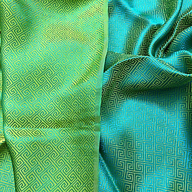 Vải Lụa Tơ Tằm văn triện chữ Vạn, mềm#mượt#mịn, dệt thủ công, khổ vải 90cm