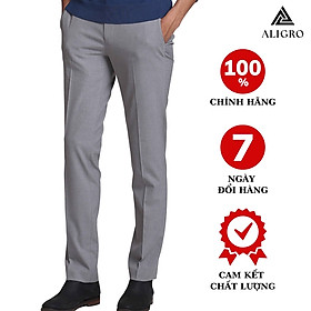 Quần Âu Nam ALIGRO Màu Ghi Form Chuẩn Slimfit Vải Cotton Cao Cấp Cực Tôn Dáng, Lịch Sự ALGO1027