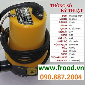 Mua Bơm chìm 12V hoặc 24v -130W