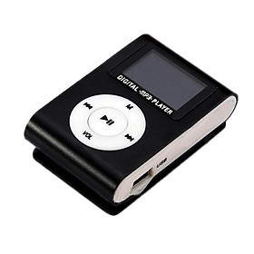 Mini Portable MP3 Music Player Metal Clip-on MP3 Player with LCD Screen Support TF Card Wide Application Gold
