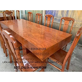 Bộ bàn ăn 10 ghế mặt giả nguyên khối
