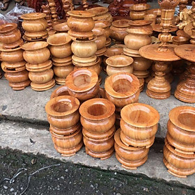 Mua Bát nhang gỗ gỏ đỏ ngang 16cm