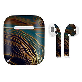 Mua Miếng dán skin chống bẩn cho tai nghe AirPods in hình Biển cát giả sơn mài - GSM164 (bản không dây 1 và 2)