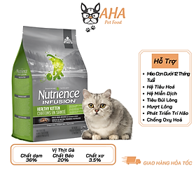 Thức Ăn Cho Mèo Con Nutrience Original Bao 2,5kg Phát Triển Trí Não - Thịt Gà, Dầu Cá Hồi DHA Giúp Da Lông Bóng Mượt