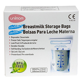 Hình ảnh Túi Đựng Sữa Mẹ (Trữ Sữa Mẹ) Unimom Compact Không Có BPA UM870251 210ml (30 Túi/Hộp)