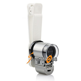 Kính lúp 65x hỗ trợ soi mẫu vật kẹp điện thoại thông minh cao cấp (Tặng móc khóa tô vít mini đa năng)