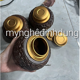 Mua Hũ đựng trà (chè) đựng đa năng bằng gỗ trắc kt 14×14×13cm