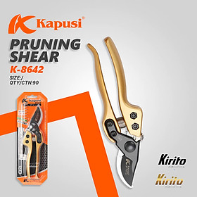Mua Kéo cắt cành trợ lực Nhật Kapusi K-8618 200mm  thép SK5 màu vàng hoặc tím (Giao ngẫu nhiên)