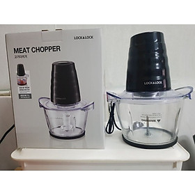 Máy Xay Thịt Cối Thủy Tinh Lock&Lock Meat Chopper EJM156BLK 1 Lít - Hàng Chính Hãng, 4 Lưỡi Dao Cho Lực Nghiền Mạnh, Công Suất 400W