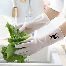 Mua Găng tay cao su siêu dai rửa bát  bao tay cao su rửa chén  vệ sinh nhà cửa  an toàn  không mùi hôi SIZE S