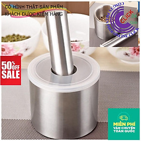 Mua Bộ Chày Cối Inox 304 Nguyên Khối  Có Nắp Đậy - Hàng Cao Cấp Xuất Đức
