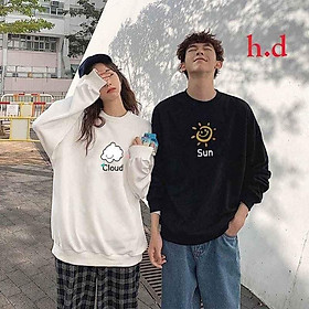 Áo cặp đôi sweater thu đông, chất nỉ loại 1