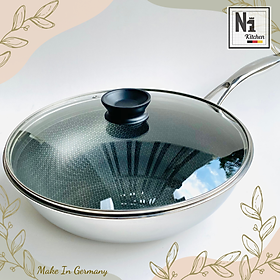 Mua Chảo Chống Dính  Sâu Lòng  Có Nắp  Vân Tổ Ong  Bằng Thép 7 Lớp - 30cm - KUCHEN ĐỨC - KU  - Hàng Chính Hãng