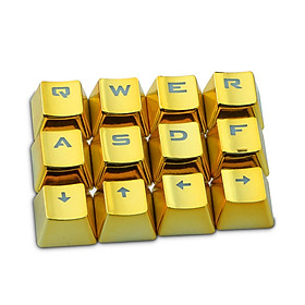 Mechanical Keyboard Keycap Durable Plating Plating 12Pcs