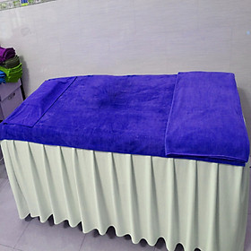 Mua Khăn Trải Giường Spa Microfiber Cao Cấp Nam Phong - 90x190 cm - Màu Xanh Dương