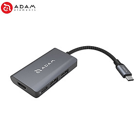 Mua Cổng Chuyển Adam Elements 4 in 1 USB-C CASA PD 60W - Grey - Hàng Chính Hãng