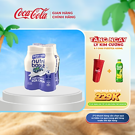 Combo 2 Lốc 4 Chai Thức Uống từ Sữa Chua Nutriboost Vị Việt Quất 170ml/Chai Cocacola_freeship