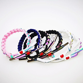 combo set 5 Vòng đeo tay phản quang siêu bắt sáng phản chiếu ban đêm đan len nam nữ phong cách siêu hot giao màu ngẫu nhiên