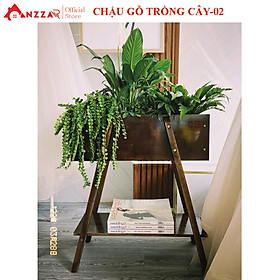 Chậu gỗ trồng cây, hoa, kệ trồng cây ban công-02