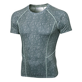 Men Sport Shirts Short Sleeved T-shirt O Neck Quick-Dry Performance Athletic Gym Running Workout Training Tees Casual