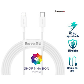 Cáp sạc nhanh siêu bền IP 20W Baseus Superior Series Fast Charging Data Cable Type-C to iP PD (480Mbps)-Hỗ trợ sạc nhanh PD 20W dành cho iPhone 13/ Iphone 14 / PD 18W dành cho iP11/ iP XS Max- Hàng chính hãng