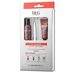 Bộ Sản Phẩm Điều Trị Mụn Dr.G A-Clear 3-Step Solution
