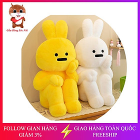 Gấu bông thỏ suy tư, thú nhồi bông thỏ trầm cảm cao cấp 40cm