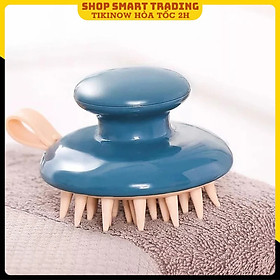 Lược Gội Đầu Massage Silicon - Massage da đầu - Giảm rụng tóc - Kích thích mọc tóc (Màu ngẫu nhiên) + Tặng kèm móc treo siêu dính