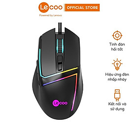 Mua Chuột game có dây Lecoo MS106 - có LED RGB tuỳ chỉnh  6 nút điều khiển - BH 24 tháng  Hàng nhập khẩu