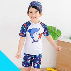 Đồ bơi bé trai quần short họa tiết hoạt hình mới size từ 9kg đến 35kg