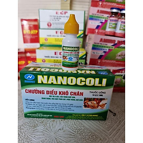 NANO COLI - th.uốc gà đá đặc tr.ị gà đá - chướng diều , khô chân - 1 lọ / 10cc