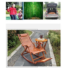 Mua Ghế bập bênh thư giãn bằng gỗ - Ghế xếp nằm bập bênh - Ghế xích đu gỗ tựa lưng thư giãn