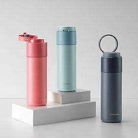Mua Bình giữ nhiệt LocknLock Hidden Moon LHC3275 490ml  Hàng chính hãng  nắp mở 1 chạm tiện lợi - JoyMall
