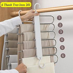 Mua Móc treo quần áo có 6 thanh giá treo tiết kiệm không gian tủ quần áo